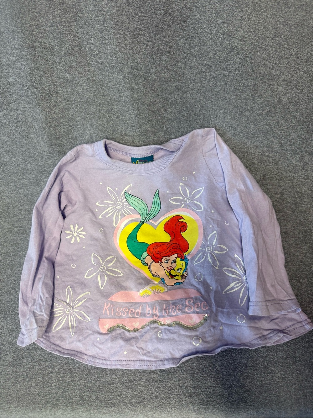 Disney Lavender Ariel "Kissed by the Sea" Girls' Long Sleeve Top